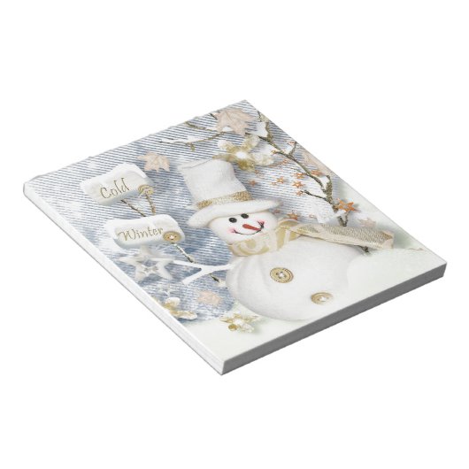 Bloc-note Snowman hiver froid (Incliné)