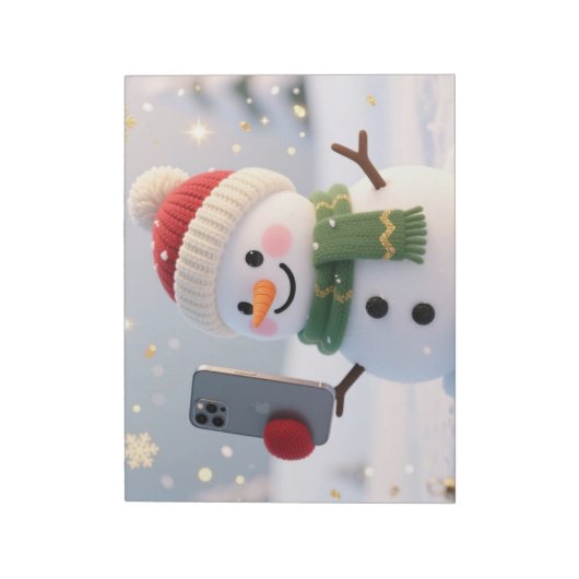 Bloc-note Snowman Selfie Christmas Notepad (Tourné)