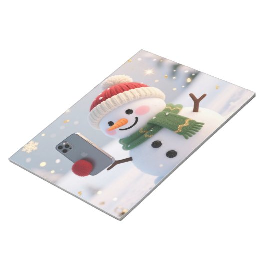 Bloc-note Snowman Selfie Christmas Notepad (Incliné)
