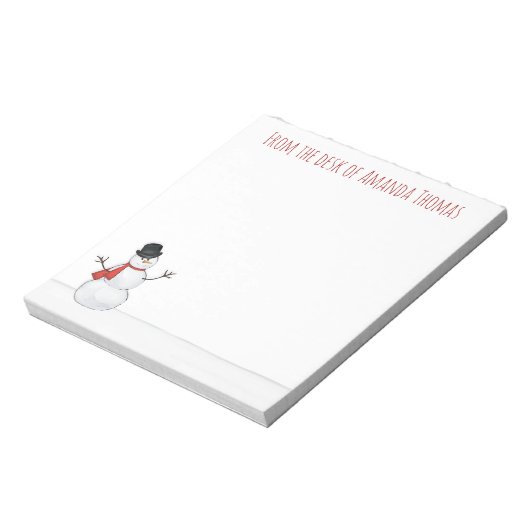 Bloc-note Snowman simple et élégant Noël moderne (Tourné)