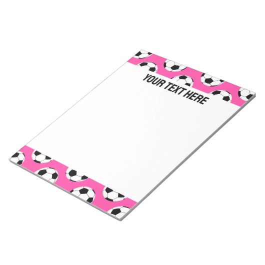 Bloc-note Soccer Ball Pattern Pink (Incliné)
