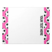 Bloc-note Soccer Ball Pattern Pink (Devant)