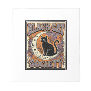 Bloc-note Société du chat noir Chat noir Art vectoriel vinta