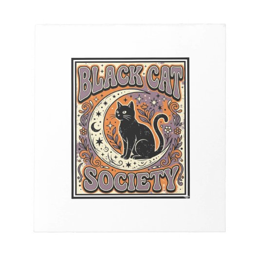 Bloc-note Société du chat noir Chat noir Art vectoriel vinta (Devant)