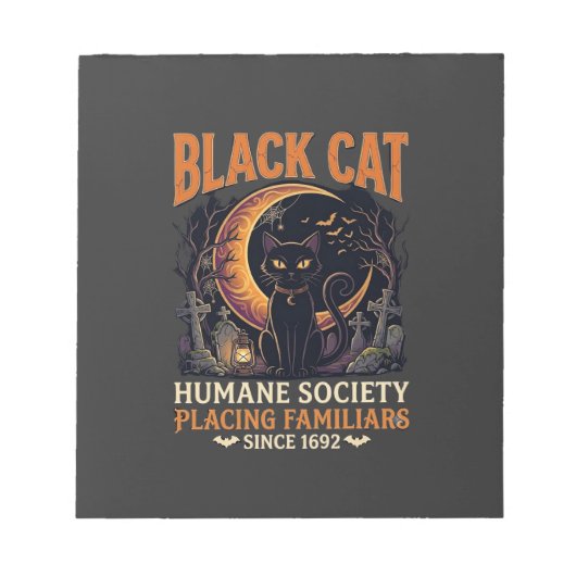 Bloc-note Société humanitaire du chat noir Halloween Croissa (Devant)