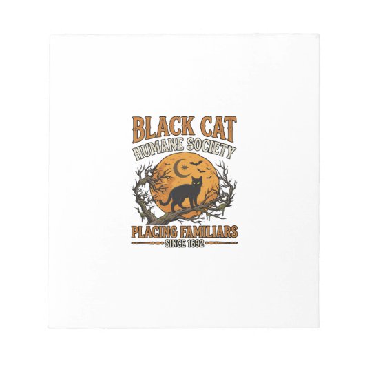 Bloc-note Société humanitaire du chat noir Halloween pleine (Devant)