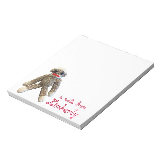 Bloc-note Sock Monkey Personnalisé (Tourné)