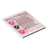 Bloc-note Soeur en droit Poème 40e anniversaire (Incliné)