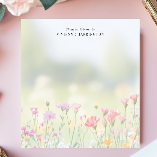 Bloc-note Soft Fleur sauvage Meadow Personnalisé