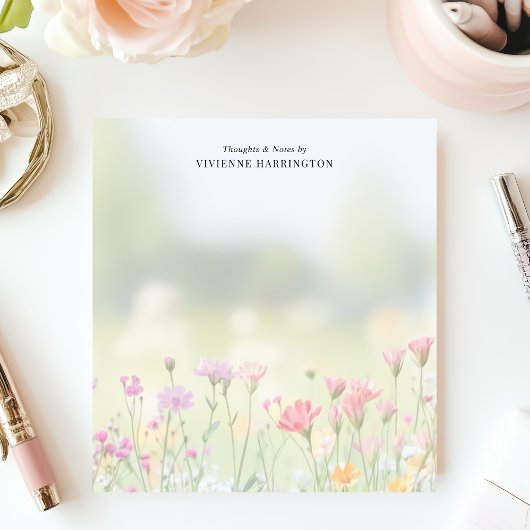 Bloc-note Soft Fleur sauvage Meadow Personnalisé