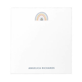 Bloc-note Soft Neutral Boho Rainbow Heart