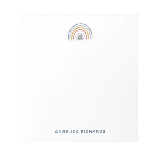 Bloc-note Soft Neutral Boho Rainbow Heart (Devant)