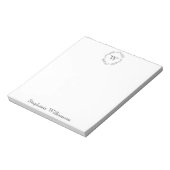 Bloc-note Soft Wildflower Monogram – Personalized Stationery (Tourné)