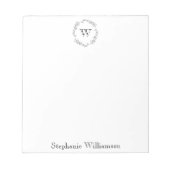 Bloc-note Soft Wildflower Monogram – Personalized Stationery (Devant)