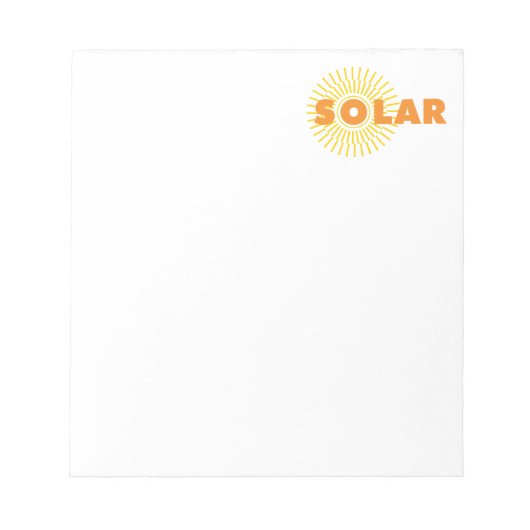 Bloc-note Solaire (Devant)