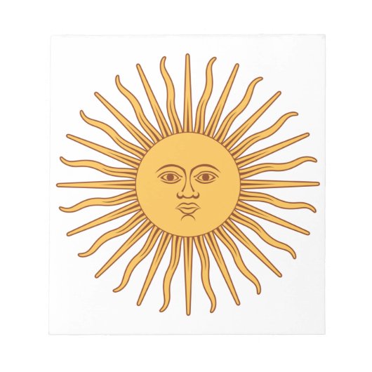 Bloc-note Soleil argentin (Devant)