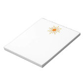 Bloc-note Soleil d'été. Jaune et orange. (Tourné)