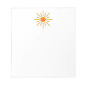 Bloc-note Soleil d'été. Jaune et orange. (Devant)