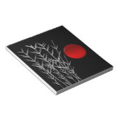 Bloc-note Soleil rouge noir blanc zen (Incliné)