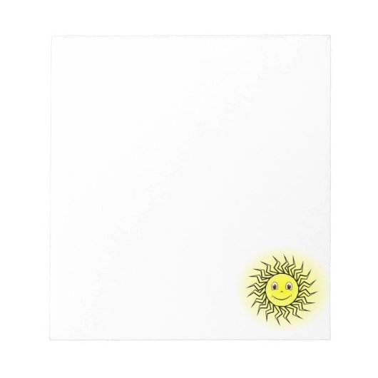 Bloc-note Soleil souriant personnalisé (Devant)