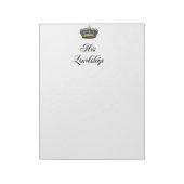 Bloc-note Son Seigneurie (Tourné)