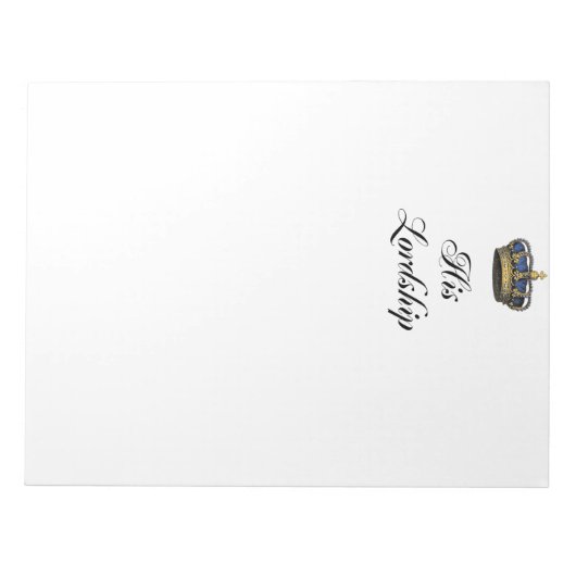 Bloc-note Son Seigneurie (Devant)