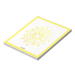 Bloc-note SOORYA soleil or jaune fleur