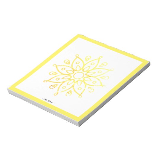 Bloc-note SOORYA soleil or jaune fleur (Tourné)