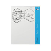 Bloc-note Sophisticated Great Dane on Pink (Tourné)