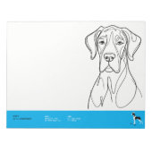 Bloc-note Sophisticated Great Dane on Pink (Devant)