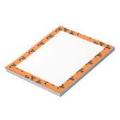 Bloc-note Sorcière avec balai sur orange (Tourné)