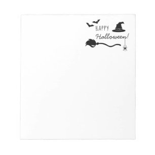 Bloc-note Sorcière Casquette Et Broom Avec Araignée Et Bats