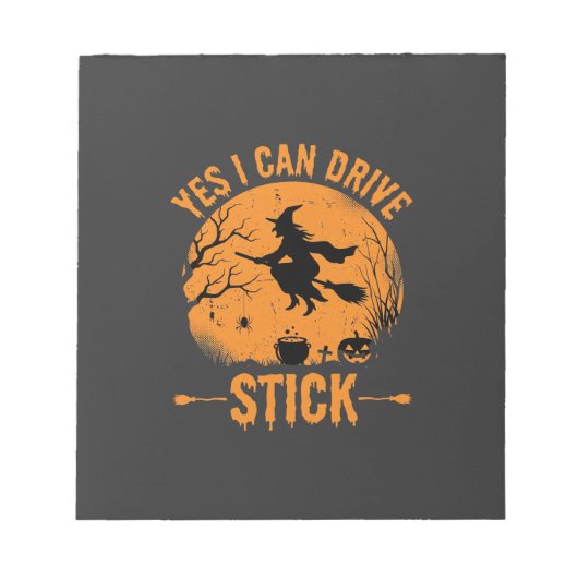 Bloc-note Sorcière d'Halloween Drive Stick Graphique_1 (Devant)
