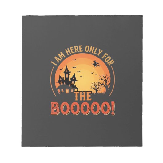 Bloc-note Sorcière d'Halloween Maison Hantée Boo Design_1 (Devant)