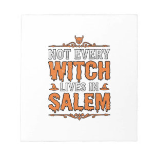 Bloc-note Sorcière Vintage Salem Halloween Typographie Desig