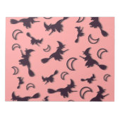 Bloc-note Sorcière volante entre la moitié de la lune à Hall (Devant)