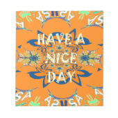 Bloc-note Souhaits vibrants : Avoir une belle journée Art De (Devant)