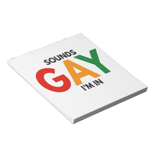 Bloc-note Sounds Gay I'm in Funny Pride Moth Pride Flag (Incliné)