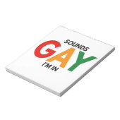 Bloc-note Sounds Gay I'm in Funny Pride Moth Pride Flag (Tourné)