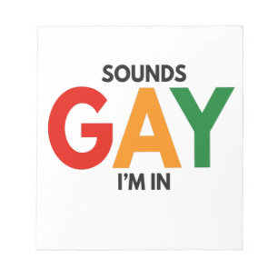 Bloc-note Sounds Gay I'm in Funny Pride Moth Pride Flag