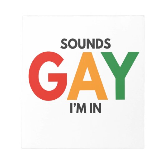 Bloc-note Sounds Gay I'm in Funny Pride Moth Pride Flag (Devant)