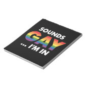 Bloc-note Sounds Gay Je suis Rainbow LGBTQ Pride (Tourné)