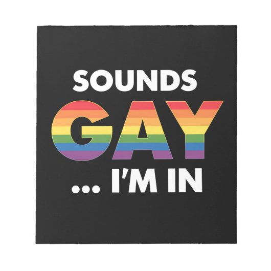 Bloc-note Sounds Gay Je suis Rainbow LGBTQ Pride (Devant)