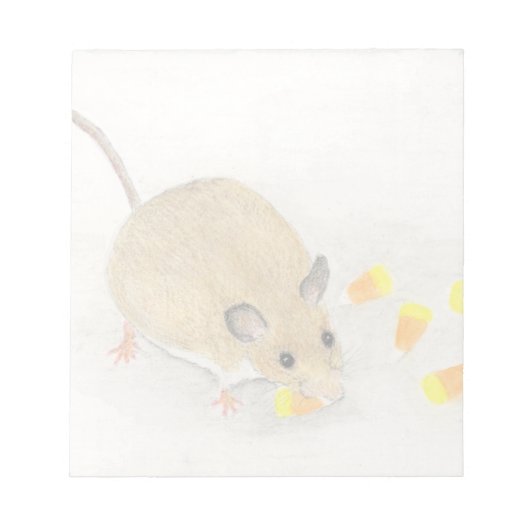 Bloc-note Souris avec Cornes à bonbons (Devant)