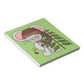 Bloc-note Souris de Noël décorant l'arbre (Incliné)