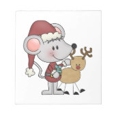 Bloc-note Souris de Noël et (Devant)
