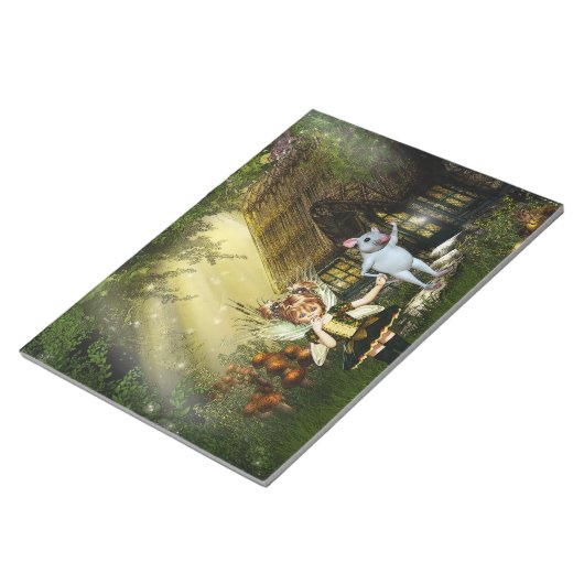 Bloc-note Souris Fée Et Blanche (Incliné)