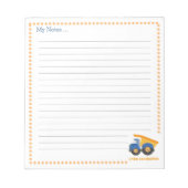 Bloc-note Sous Construction Blue Truck (Devant)