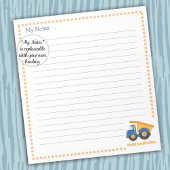 Bloc-note Sous Construction Blue Truck