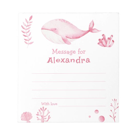 Bloc-note Sous la mer Message de capsule temporelle d'annive (Devant)